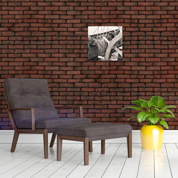 Obraz - Kormidlo plachetnice (30x30 cm)
