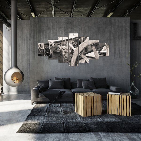 Obraz - Kormidlo plachetnice (210x100 cm)