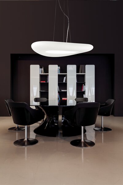 Stilnovo 7788 Mr.Magoo, závěsné svítidlo z polyethylenu, 96W LED 3000K stmívatelné DALI, průměr. 115cm