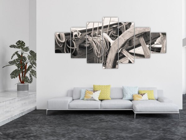 Obraz - Kormidlo plachetnice (210x100 cm)