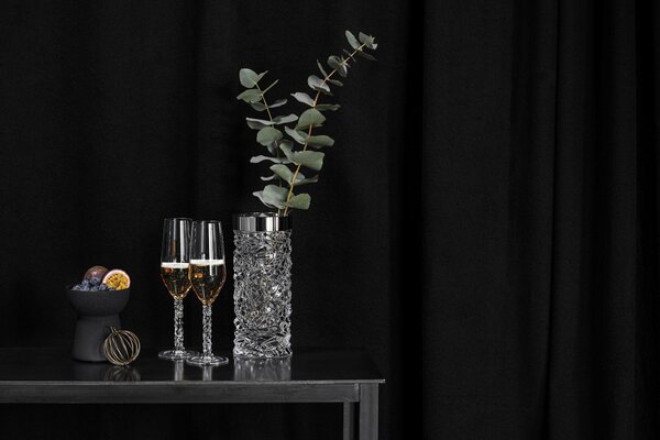 Orrefors 6590124 Váza Carat 24 cm stříbrná