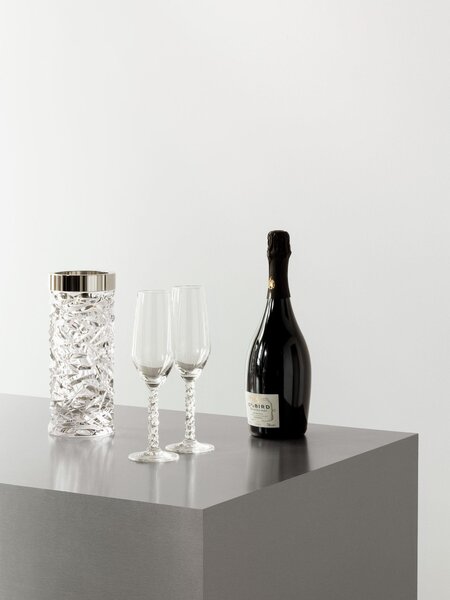 Orrefors 6590124 Váza Carat 24 cm stříbrná