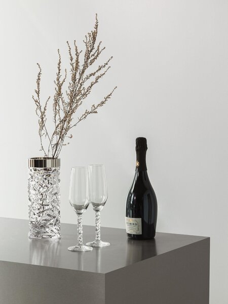 Orrefors 6590124 Váza Carat 24 cm stříbrná