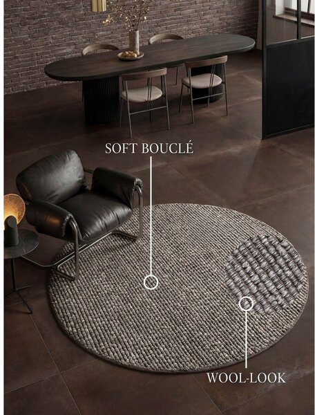Světle šedý kulatý koberec ø 160 cm Wilma – Villeroy&Boch
