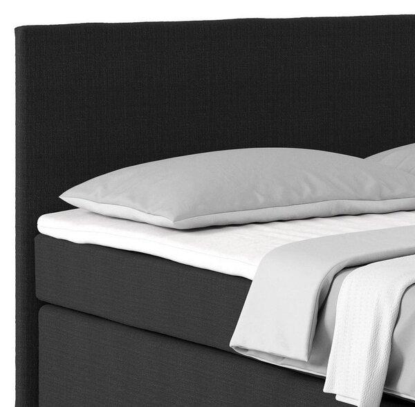 Postel Boxspring NERO PL: 160/200 cm, černá