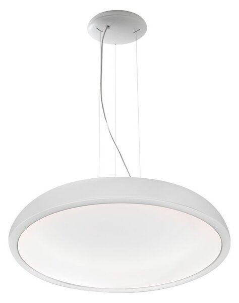 Stilnovo 8539 Reflexio_P, bílé závěsné svítidlo se skrytým zdrojem světla, 48W LED stmívatelné 3000K, prům. 65cm