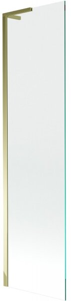 Mexen Next L, 1-křídlová vanová zástěna 50 x 150 cm, 6mm čiré sklo, zlatý lesklý profil, 895-050-000-03-00-50