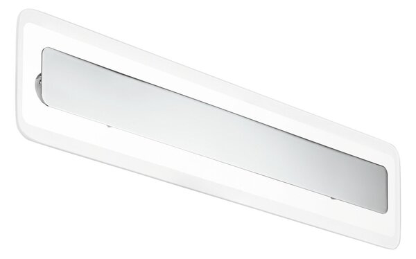 Linea Light 8886 Antille_S, nástěnné svítidlo z pískovaného skla a chromu, 28W LED 3000K, délka 61,4cm