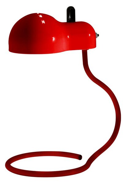 Stilnovo 9064 Minitopo historical-iconic Red, červená stolní retro lampička, 1x7W LED E27, výška 36cm