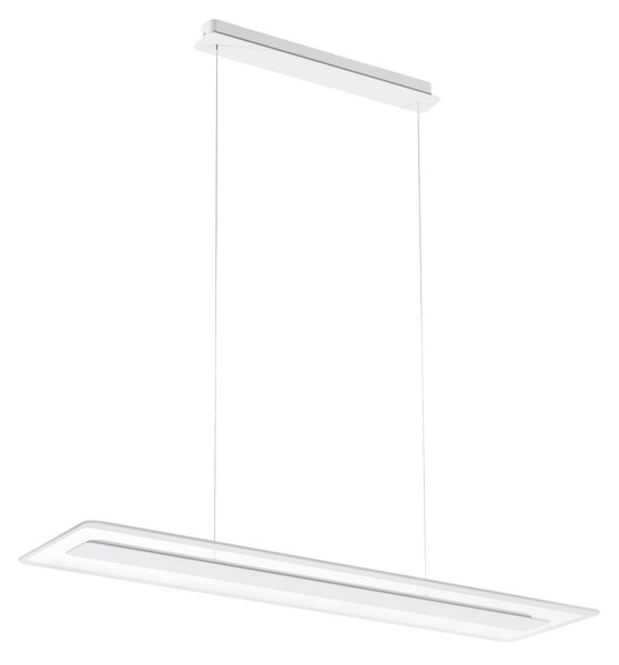 Linea Light 8936 Antille_P, závěsné svítidlo z pískovaného skla a bílého kovu, 44W LED 3000K, délka 95cm