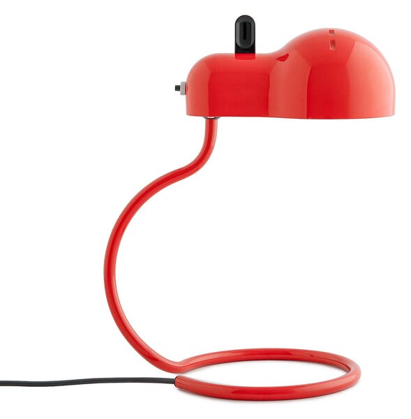 Stilnovo 9064 Minitopo historical-iconic Red, červená stolní retro lampička, 1x7W LED E27, výška 36cm