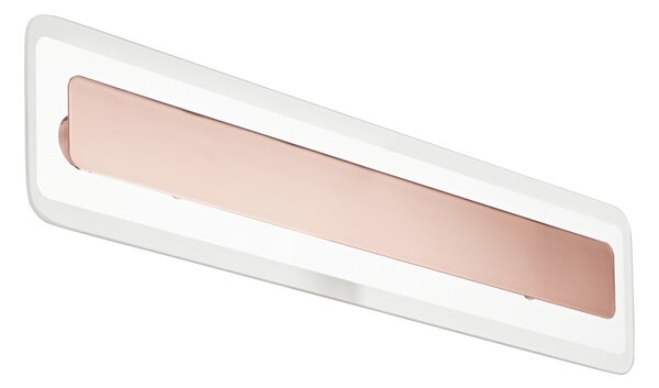 Linea Light 8887 Antille_S, nástěnné svítidlo z pískovaného skla a mědi, 28W LED 3000K, délka 61,4cm