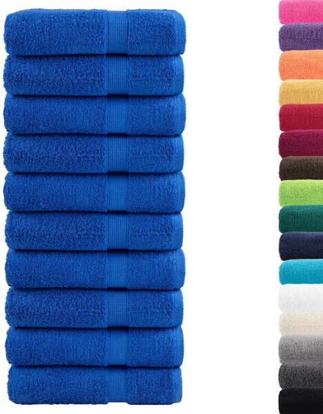 Prémiové ručníky SOLUND 10 ks modré 50x100 cm 600 g/m²