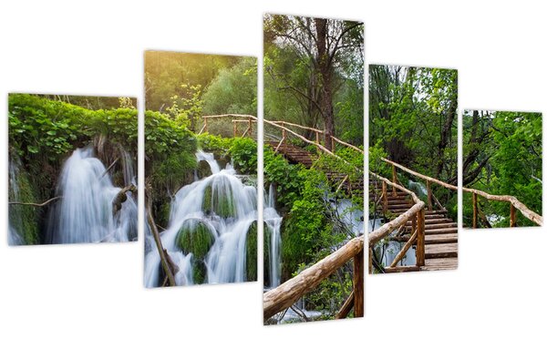 Obraz - Plitvická jezera (125x70 cm)
