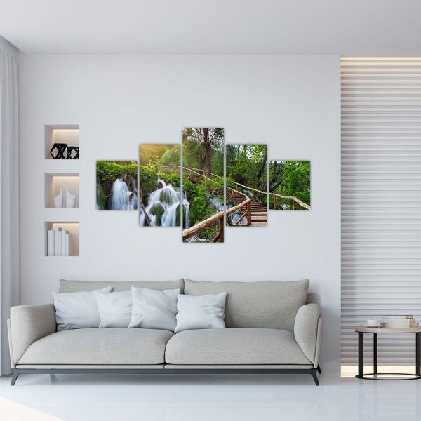 Obraz - Plitvická jezera (125x70 cm)