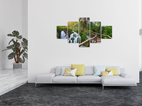 Obraz - Plitvická jezera (125x70 cm)