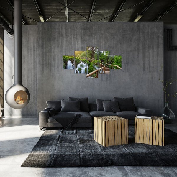 Obraz - Plitvická jezera (125x70 cm)