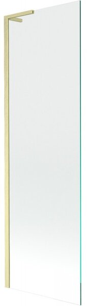 Mexen Next L, 1-křídlová vanová zástěna 60 x 150 cm, 6mm čiré sklo, zlatý matný profil, 895-060-000-03-00-55