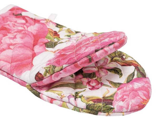 Chňapka FLORA pivoine smetanovorůžová 15 x 30 cm