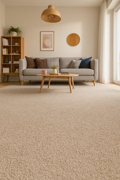 Tapibel, Metrážový koberec Supersoft 250 béžový, na míru, šíře 4m, béžová, ab (mřížka), ložnice