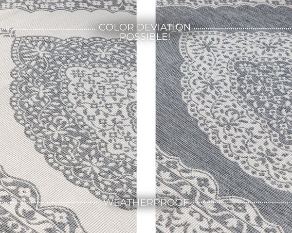 ELLE Decoration, Kusový koberec Gemini 106023 Silver z kolekce Elle – na ven i na doma, 120x170, šedá, chodba / předsíň