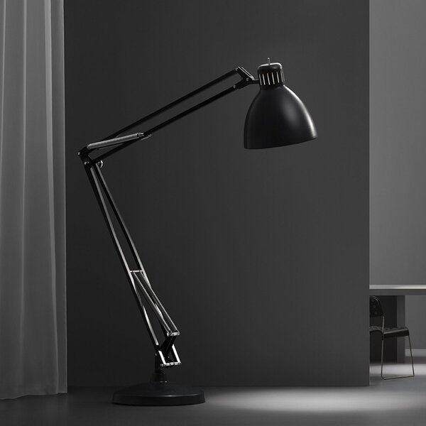 Leucos JJ Great, černá stojací lampa se stmívačem, 1x45W LED 2700/3000K, výška 285cm