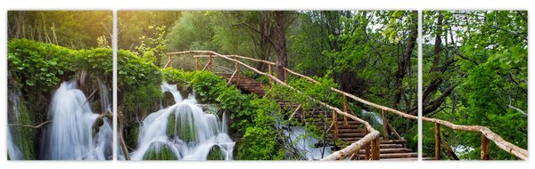 Obraz - Plitvická jezera (170x50 cm)