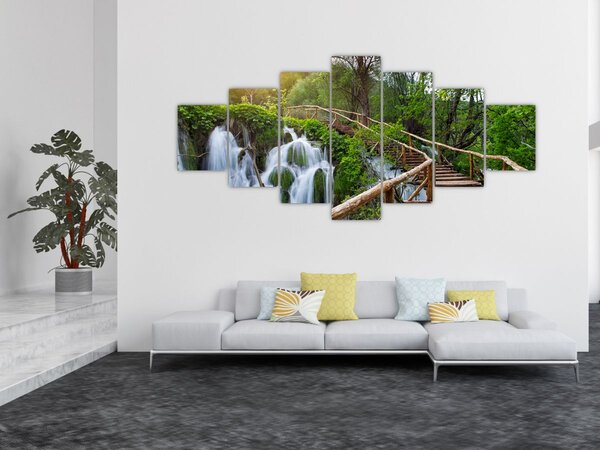 Obraz - Plitvická jezera (210x100 cm)