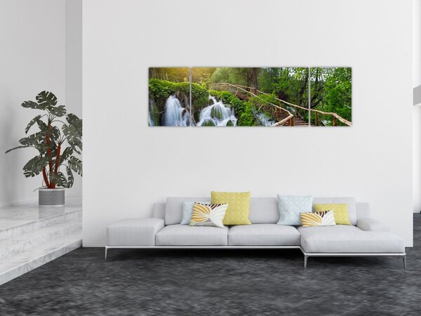 Obraz - Plitvická jezera (170x50 cm)