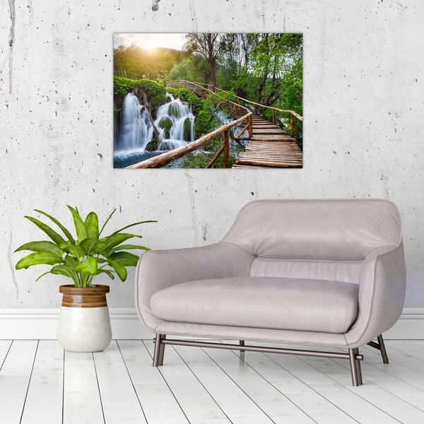Obraz - Plitvická jezera (70x50 cm)