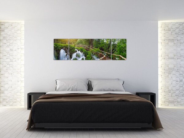 Obraz - Plitvická jezera (170x50 cm)