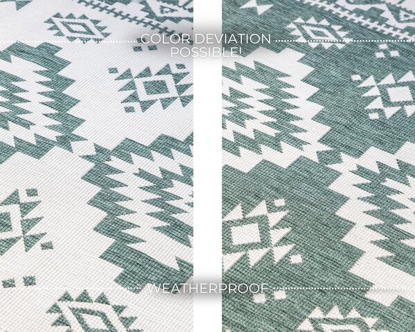 ELLE Decoration, Kusový koberec Gemini 106020 Green z kolekce Elle – na ven i na doma, 80x150, zelená, chodba / předsíň