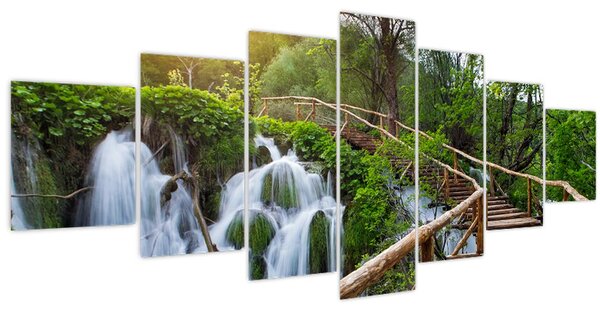 Obraz - Plitvická jezera (210x100 cm)