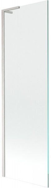Mexen Next L, 1-křídlová vanová zástěna 60 x 150 cm, transparent, 6mm čiré sklo, profil broušená ocel, 895-060-000-03-00-97