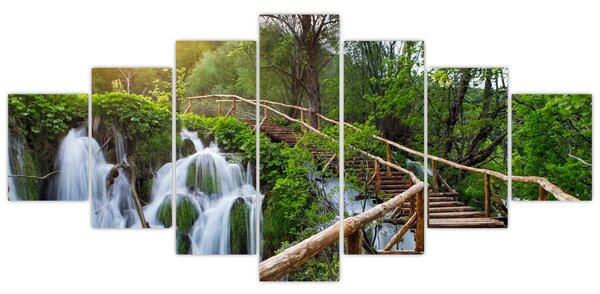 Obraz - Plitvická jezera (210x100 cm)