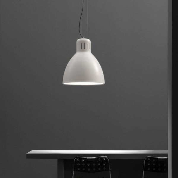 Leucos JJ Great, červené závěsné svítidlo, 1x45W LED 2700/3000K stmívatelné, průměr 56cm