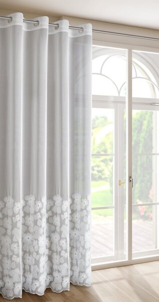 ZÁCLONA NA KROUŽCÍCH EVA MINGE JASMIN 140X250 CM VZOROVANÁ