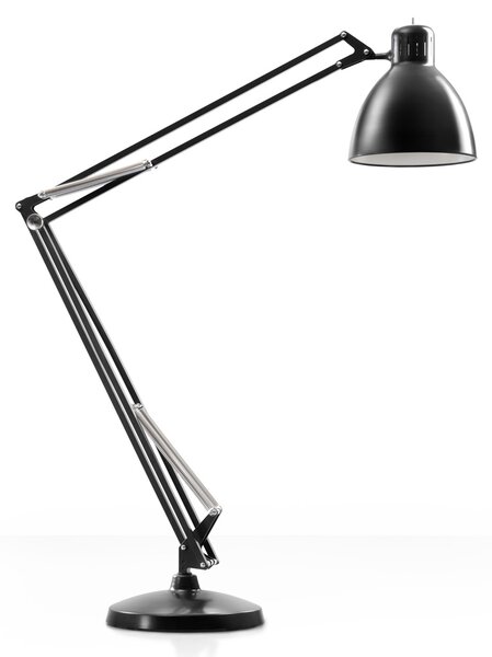 Leucos JJ Big, černá stojací lampa se stmívačem, 1x45W LED 2700/3000K, výška 225cm