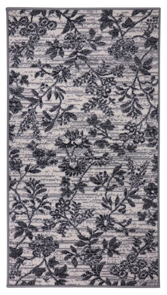 Alfa Carpets, TRHÁK: Kusový koberec Flowers grey, 80x150, šedá, ložnice