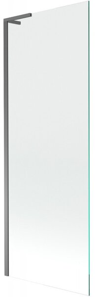Mexen Next L, 1-křídlová vanová zástěna 70 x 150 cm, 6mm čiré sklo, grafitový profil, 895-070-000-03-00-95