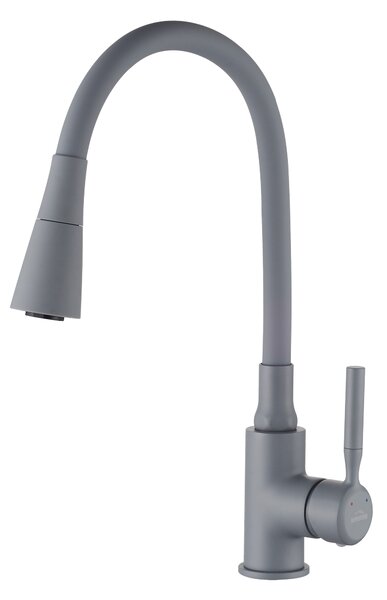 Invena Hula, vysoká dřezová baterie 2-funkční, šedá, INV-BZ-85-P05-L