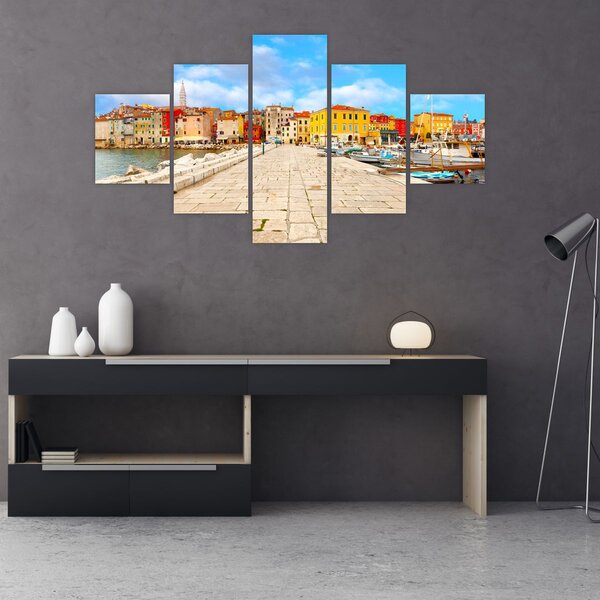 Obraz - Staré istrijské město v Poreči, Chorvatsko (125x70 cm)