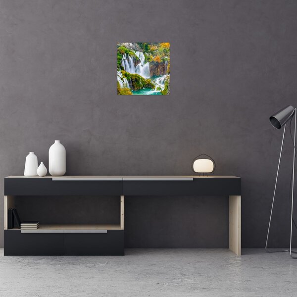 Obraz - Národní park Plitvická jezera (30x30 cm)