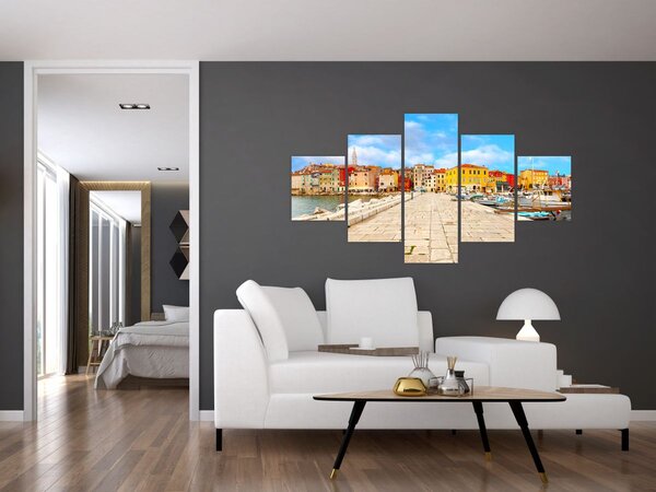 Obraz - Staré istrijské město v Poreči, Chorvatsko (125x70 cm)