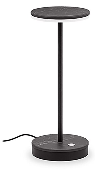Linea Light 9678M Gemini_Tab, černá stolní LED lampička, 9W LED 2700K, výška 29,6cm