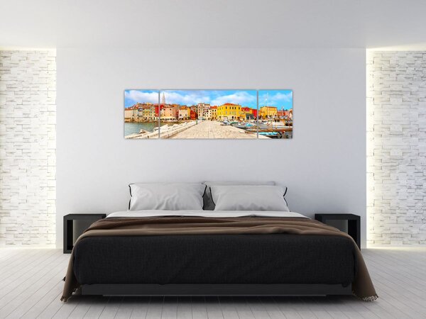 Obraz - Staré istrijské město v Poreči, Chorvatsko (170x50 cm)