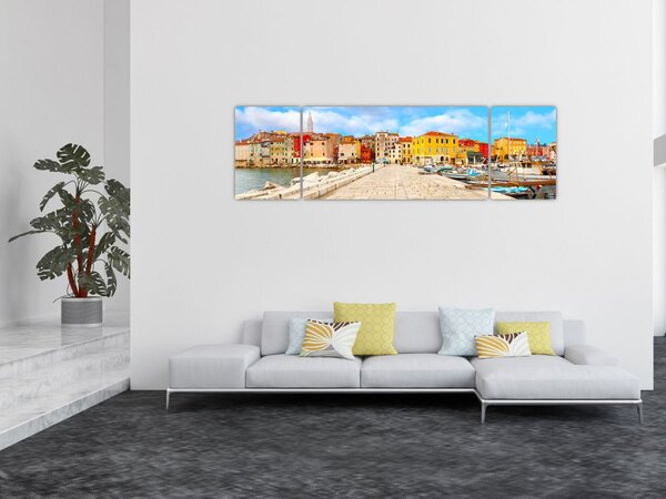 Obraz - Staré istrijské město v Poreči, Chorvatsko (170x50 cm)