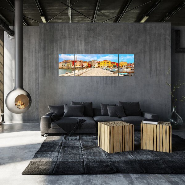 Obraz - Staré istrijské město v Poreči, Chorvatsko (170x50 cm)