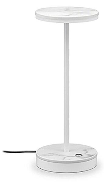 Linea Light 9679M Gemini_Tab, bílá stolní LED lampička, 9W LED 2700K, výška 29,6cm