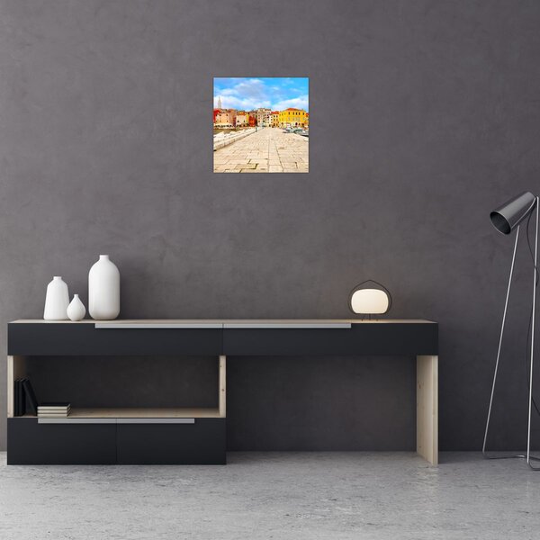 Obraz - Staré istrijské město v Poreči, Chorvatsko (30x30 cm)